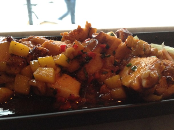 octopus with mango and walnuts at Tapasia octopus with mango and walnuts at tapasia