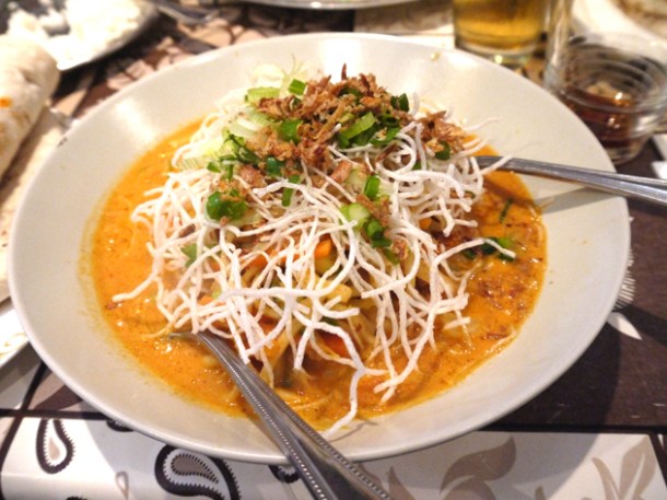 coconut vegetable noodles at mandalay