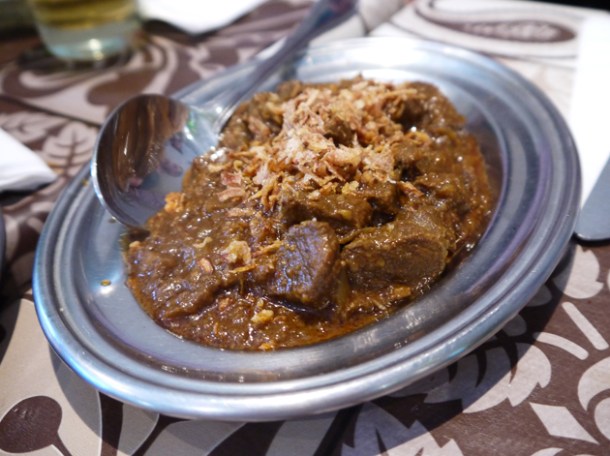 pickle style lamb curry at mandalay