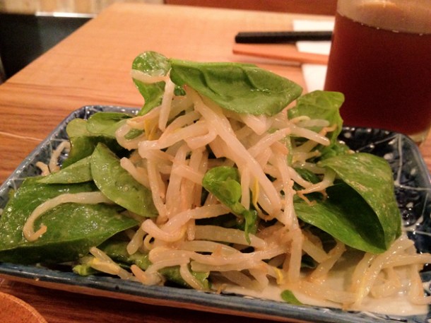 sesame and spinach salad at tonkotsu soho