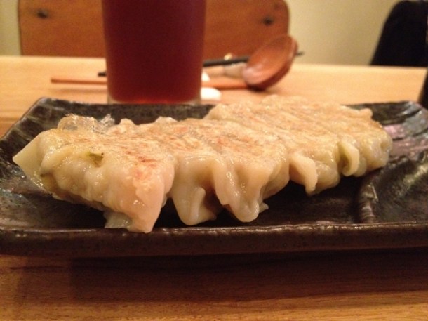 shiitake gyoza at tonkotsu soho