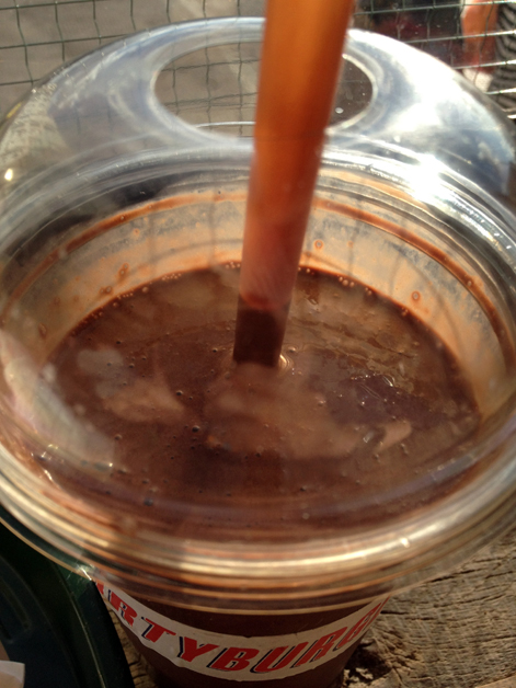 Dirty Burger chocolate shake chocolate milkshake at dirty burger