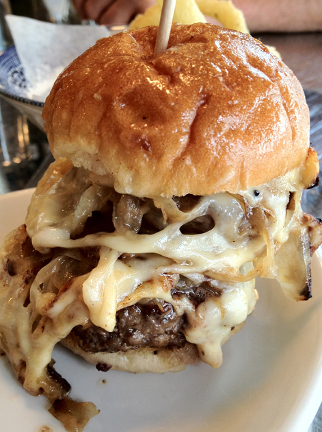 double steamed patty burger at Mishkin's double steamed patty burger at mishkins