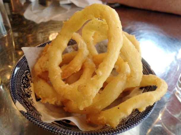 fried onion rings at Mishkin's fried onion rings at mishkins