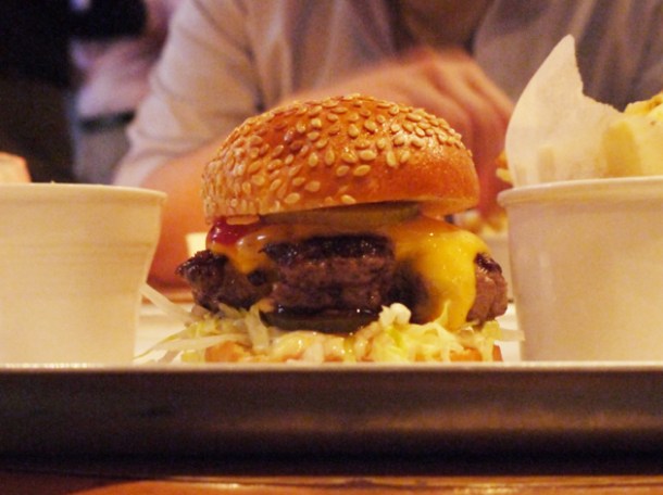 The Club mini burger at The Lucky Chip Slider Bar the club mini burger at the lucky chip slider bar