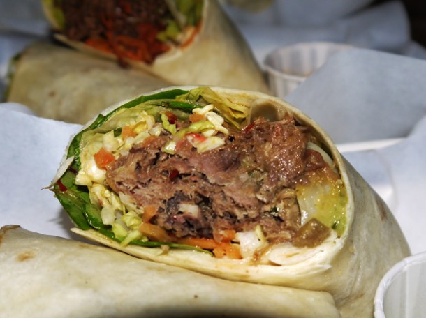 braised pork cheek burrito at Death by Burrito braised pork cheek burrito at death by burrito at catch