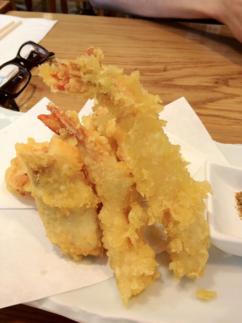 scallop, prawn and white fish tempura at toku 