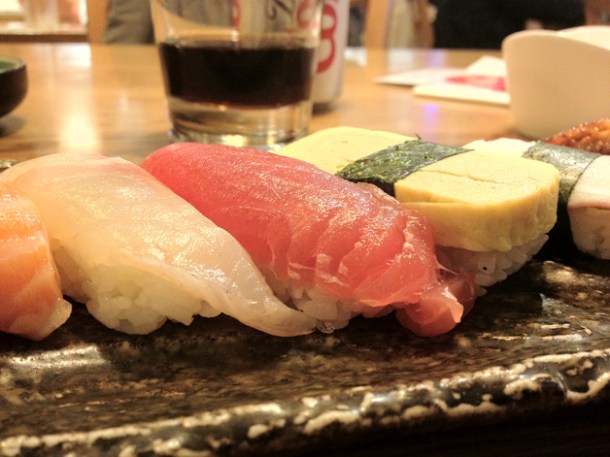 nigiri sushi rolls at toku