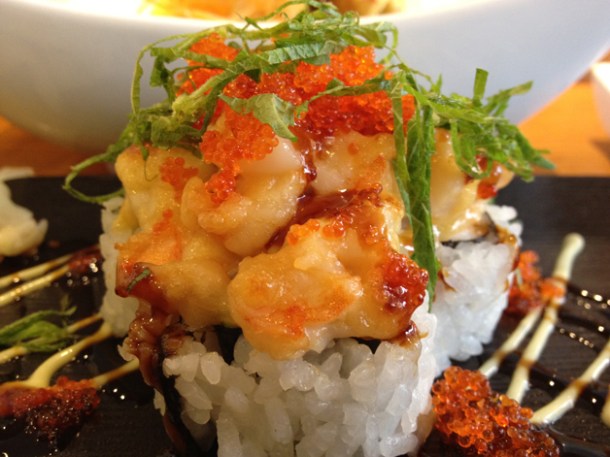 tower of london sushi rolls at toku