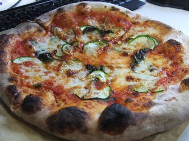 garlic and courgettes pizza pilgrims