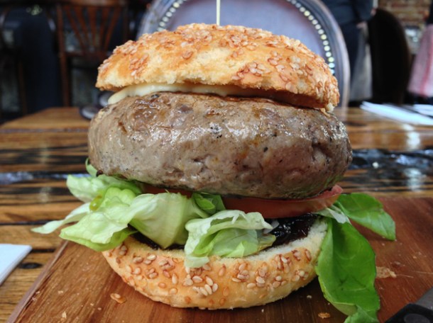 the o.c. burger at burger breakout at the old crown