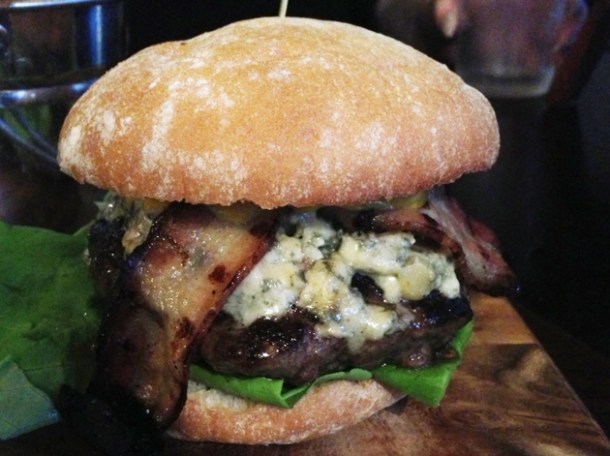 whiskey beast burger at burger breakout at the old crown