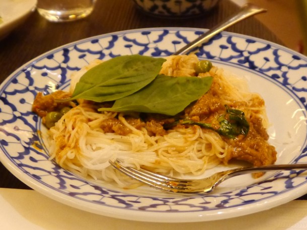 beef curry with vermicelli noodles at naamyaa cafe