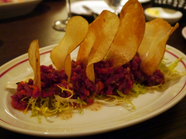 steak tartare at mash