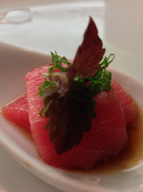 tuna sashimi at dinings