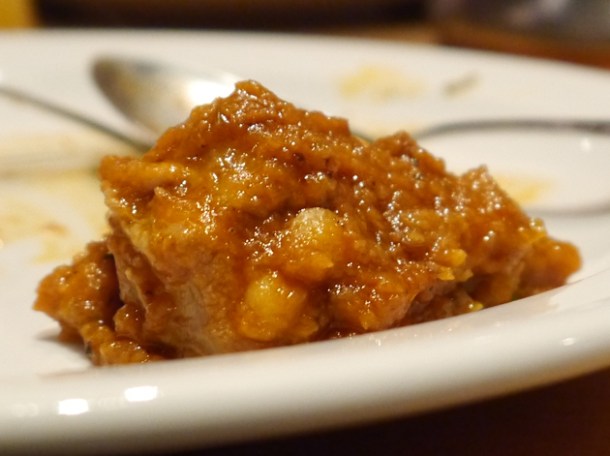 close up of chicken daal at malibu club