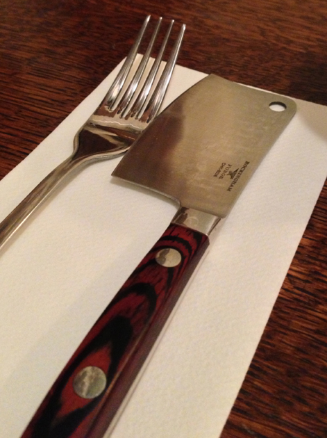 mini cleaver at flat iron