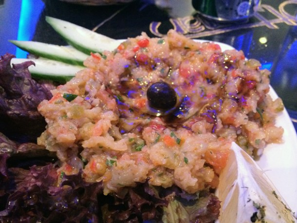 pureed aubergine salad at ottoman hammersmith