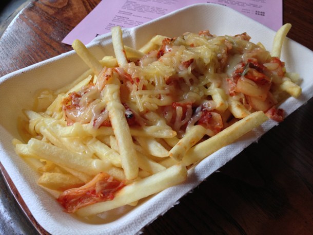 kimichee fries at kimchi cult