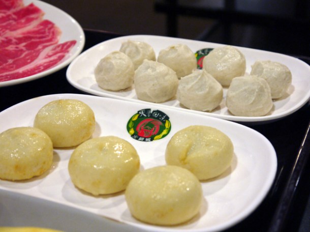 raw dumplings at tian xiang huwei hot pot