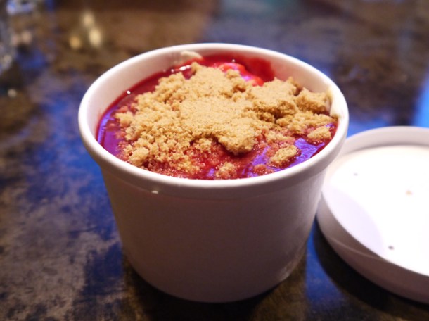 berry and biscotti cheesecake mousse at burger and lobster dean street