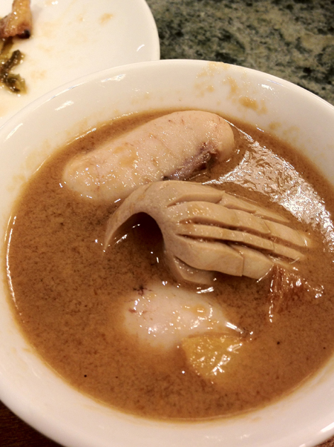 chicken testicles and pork kidneys at shin yeh