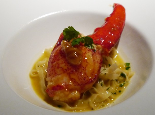 lobster egg noodles at hkk