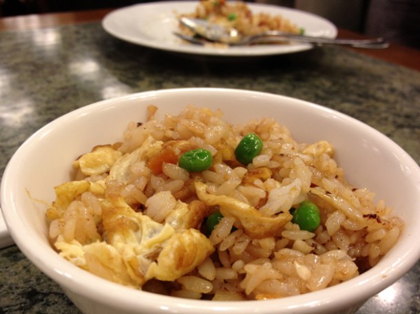 mullet roe fried rice at shin yeh