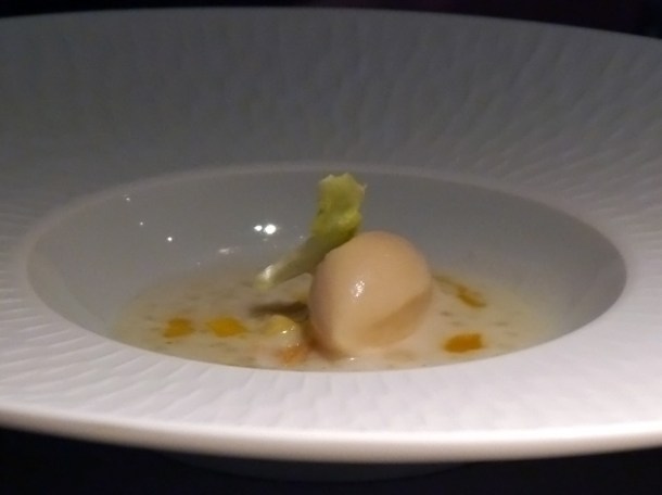passion fruit and lychee dessert at hkk