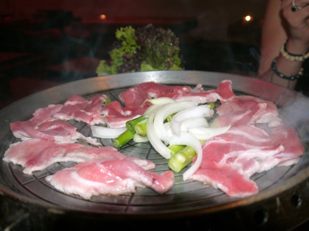 spicy pork bbq cooking at kimchi princess