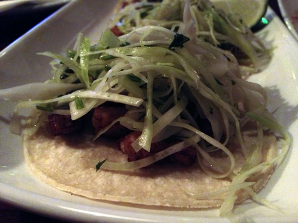 sea bass tacos at boho mexica