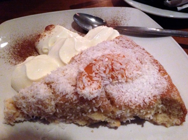 coconut sponge cake at cafe chula