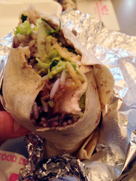 pork belly burrito at chilango