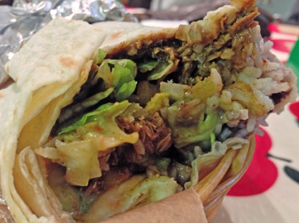 chicken mole burrito at el burrito