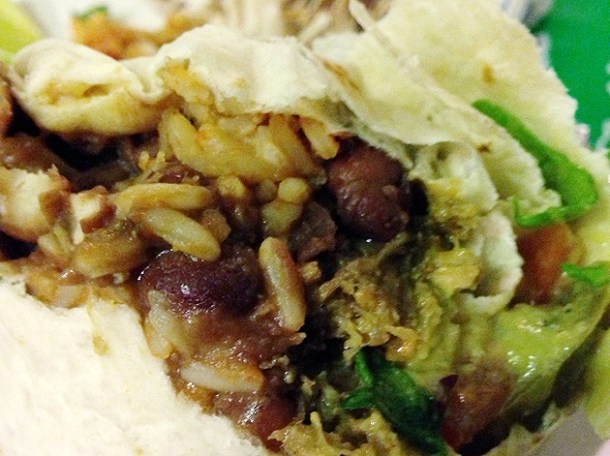 pork burrito at picante grill