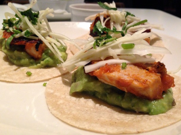 pork belly tacos at taqueria