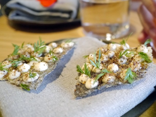 cod skin amuse bouche at story