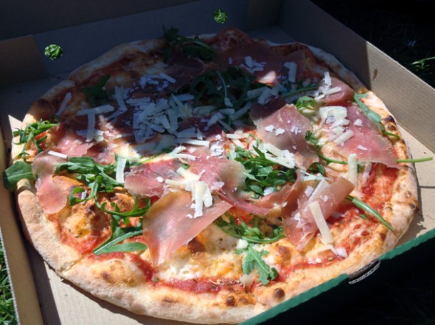 crudo pizza from piccolo forno soho london