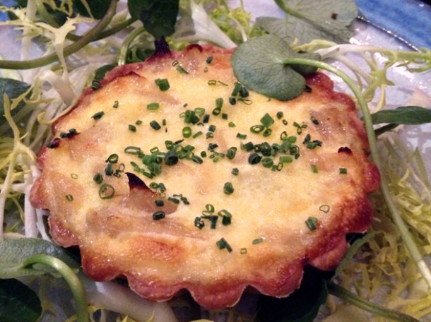 onion tart at newman street tavern