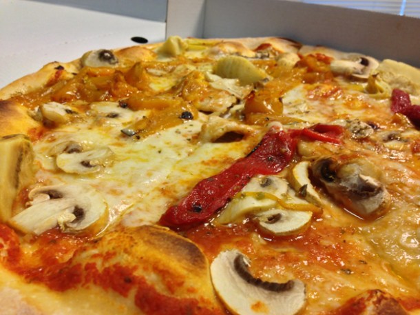 verdure pizza from piccolo forno soho london