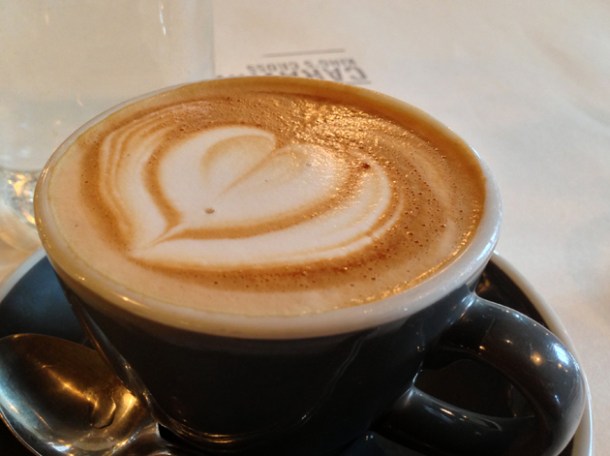 flat white coffee at caravan kings cross