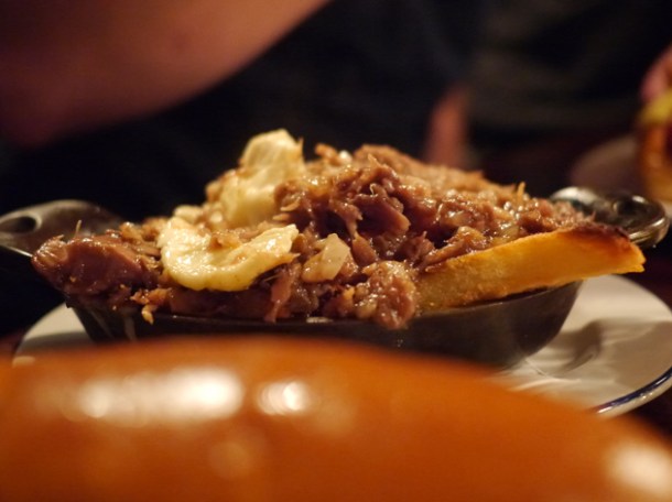 poutine at at hawksmoor spitalfields bar