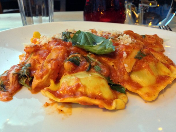 porcini ravioli at osteria tufo