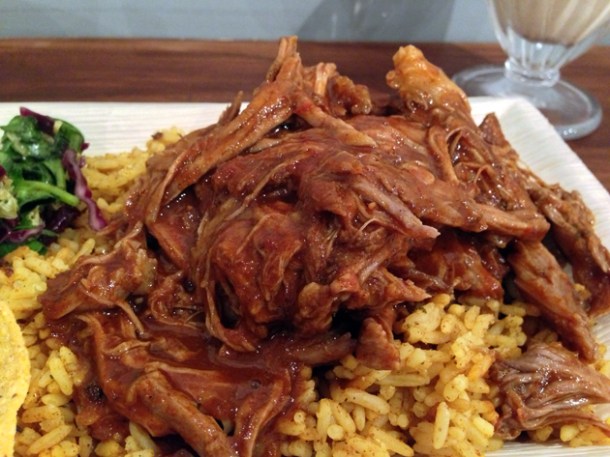 pulled lamb at rub slow food diner