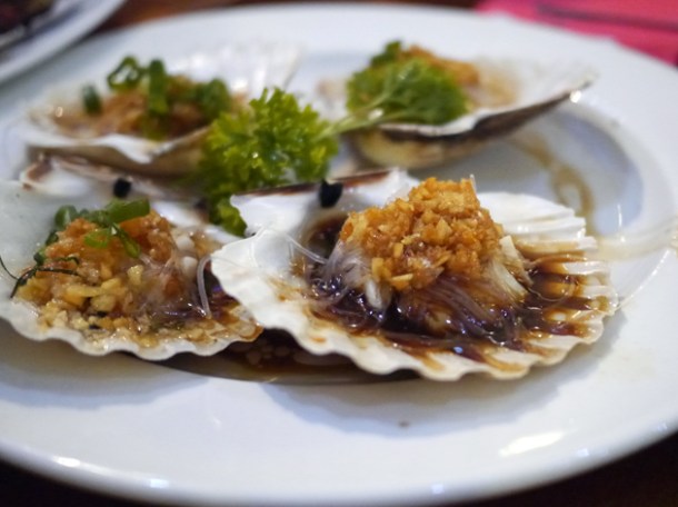 scallops at oriental dragon