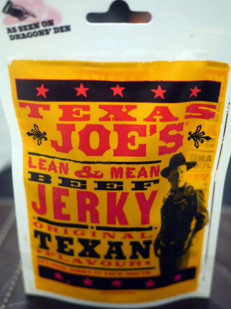 50g bag of texas joe's beef jerky