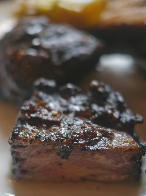 jacob's ladder beef rib at bbq whiskey beer