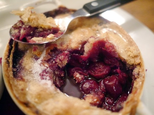 cherry pie with ice cream at foxlow
