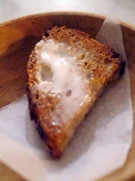 lard on toast at the clove club