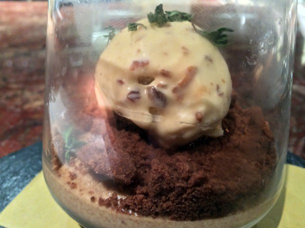 butter panna cotta in a jar at ember yard